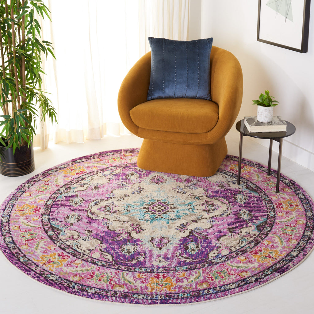 SAFAVIEH Monaco Oceane Boho Medallion Distressed Area Rug