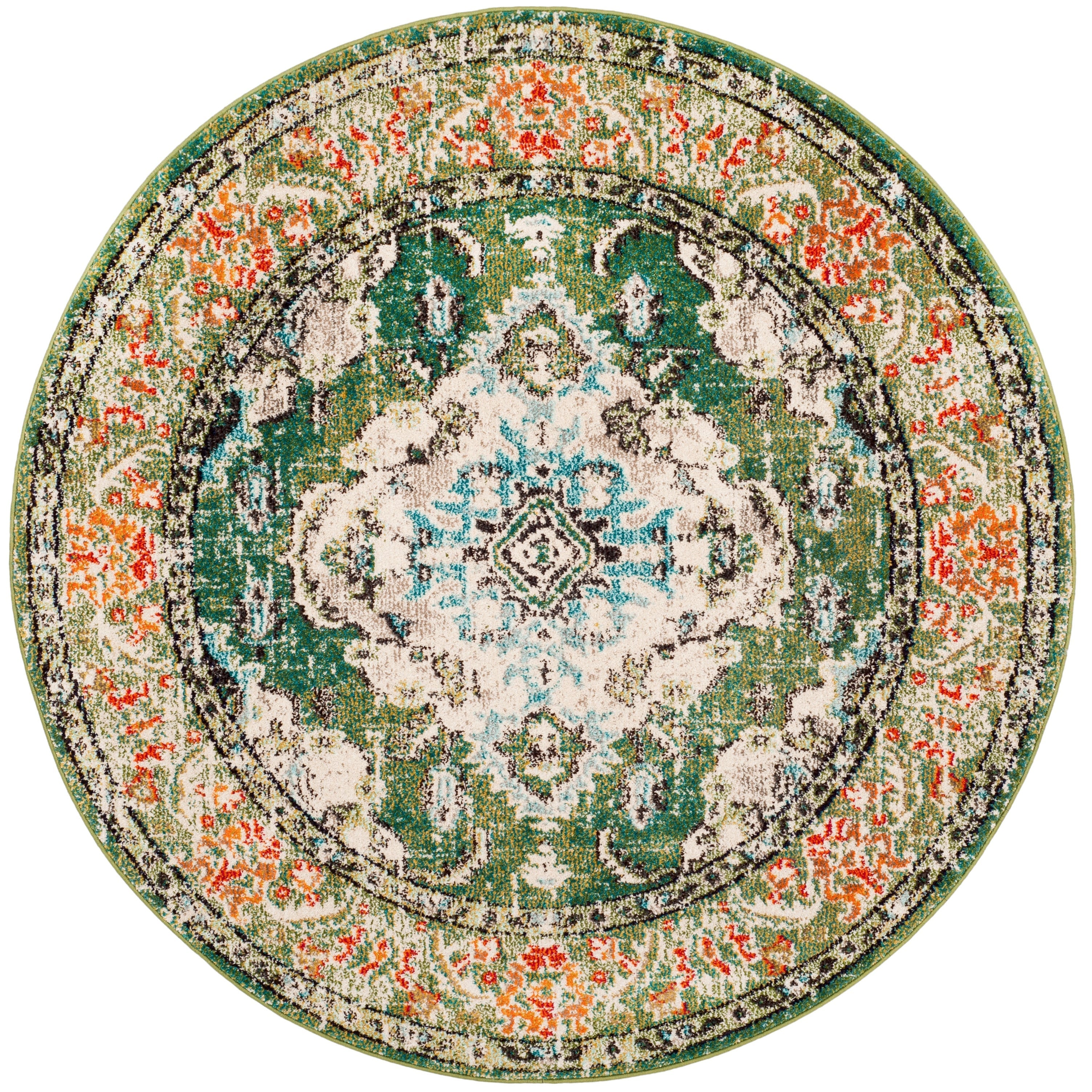 SAFAVIEH Monaco Oceane Boho Medallion Distressed Area Rug