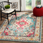 SAFAVIEH Monaco Oceane Boho Medallion Distressed Area Rug