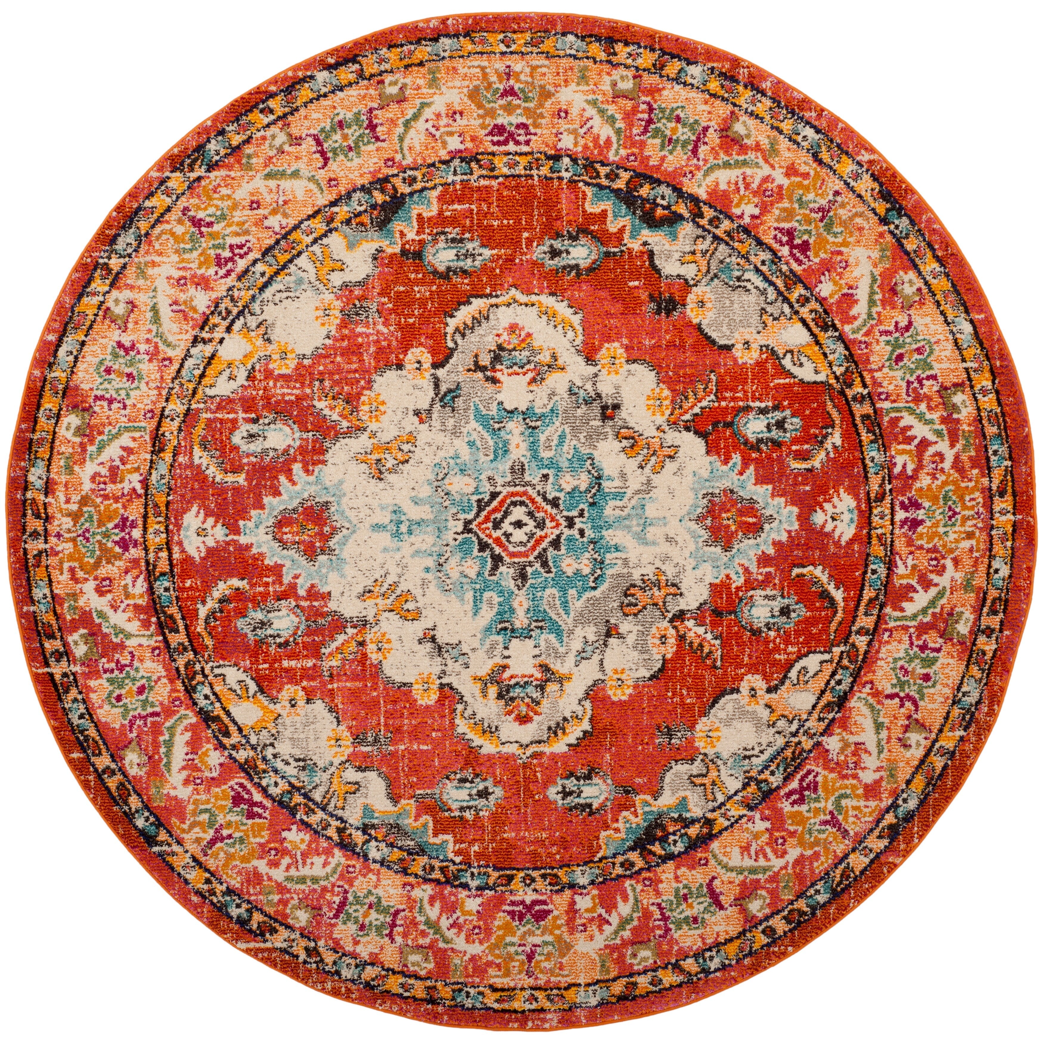 SAFAVIEH Monaco Oceane Boho Medallion Distressed Area Rug