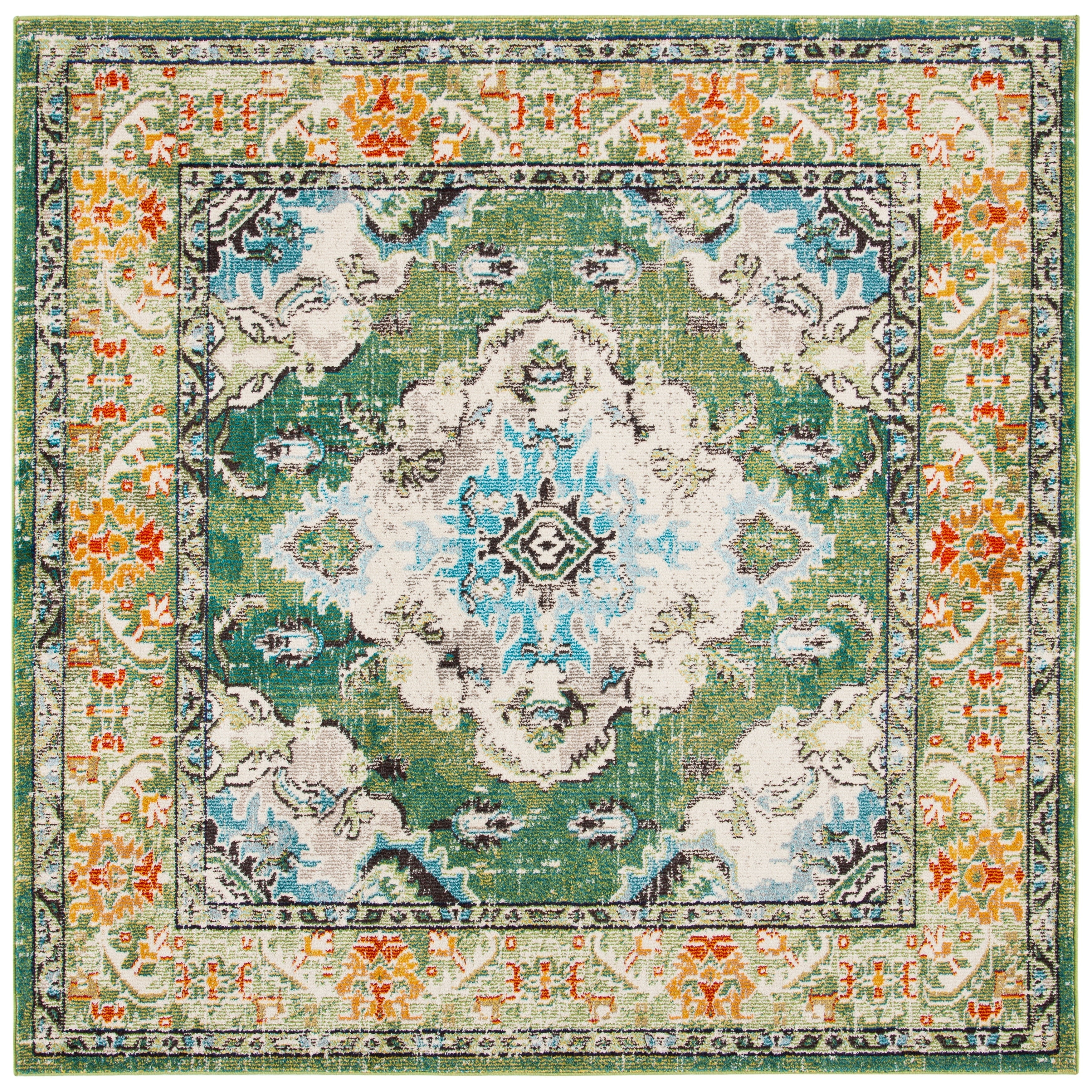 SAFAVIEH Monaco Oceane Boho Medallion Distressed Area Rug