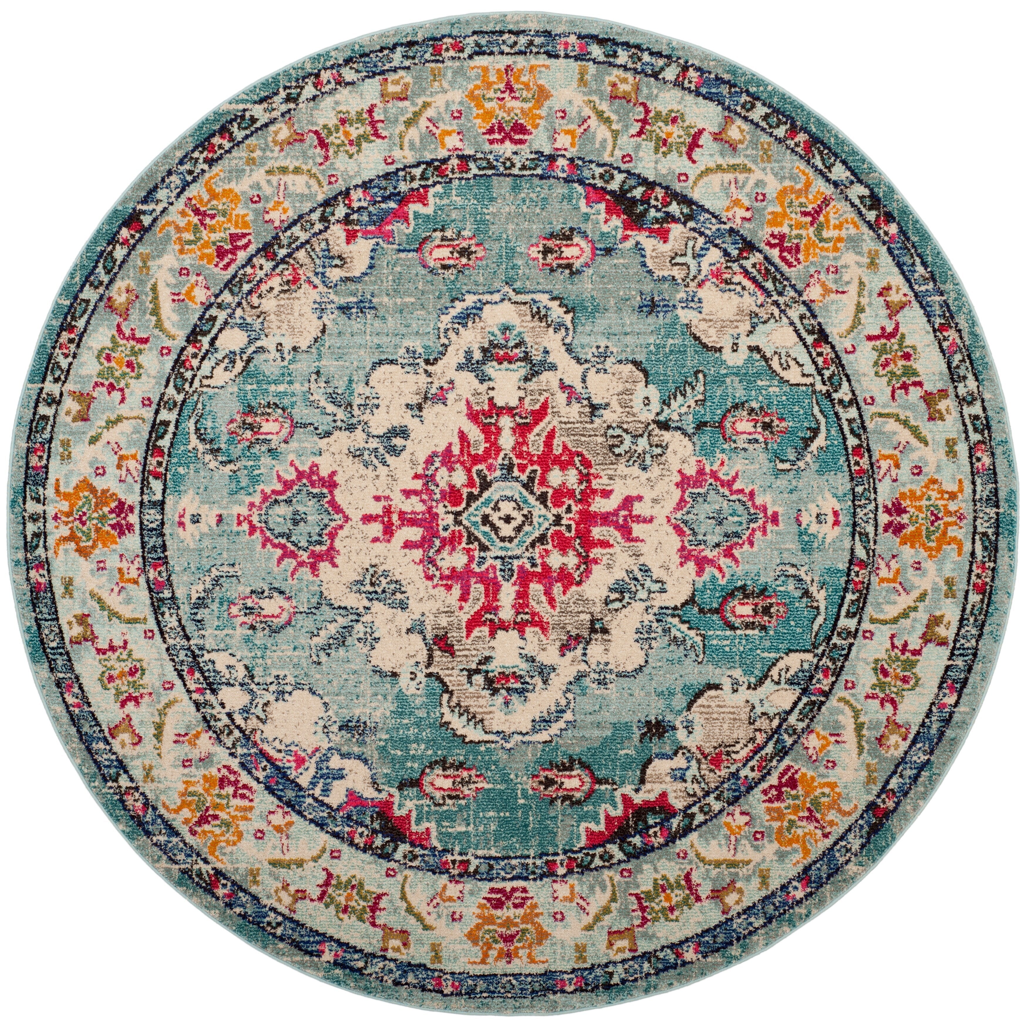 SAFAVIEH Monaco Oceane Boho Medallion Distressed Area Rug