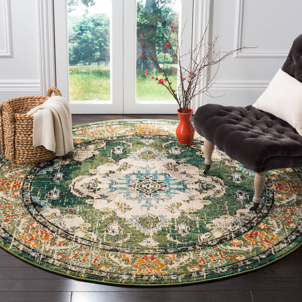 SAFAVIEH Monaco Oceane Boho Medallion Distressed Area Rug