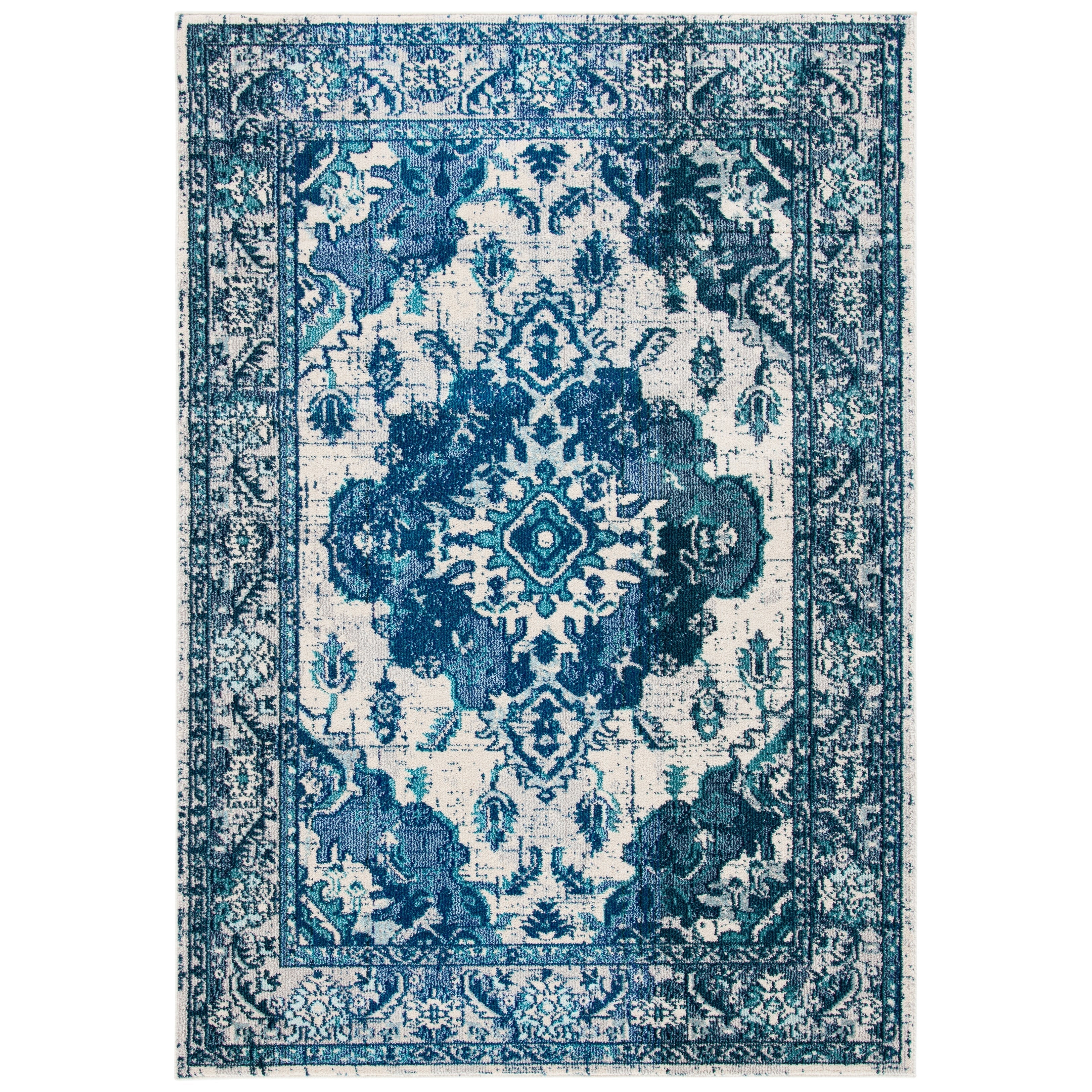 SAFAVIEH Monaco Oceane Boho Medallion Distressed Area Rug
