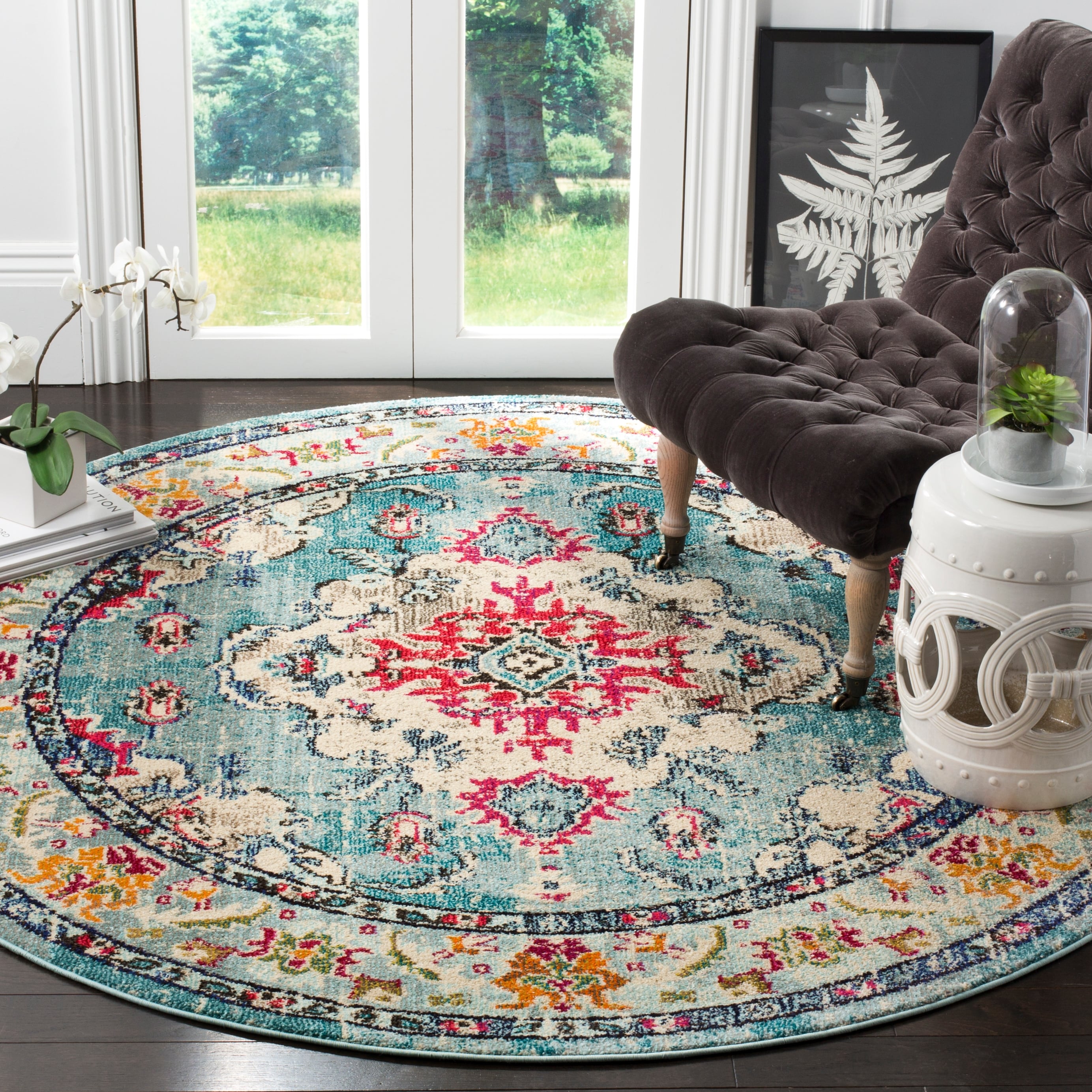 SAFAVIEH Monaco Oceane Boho Medallion Distressed Area Rug