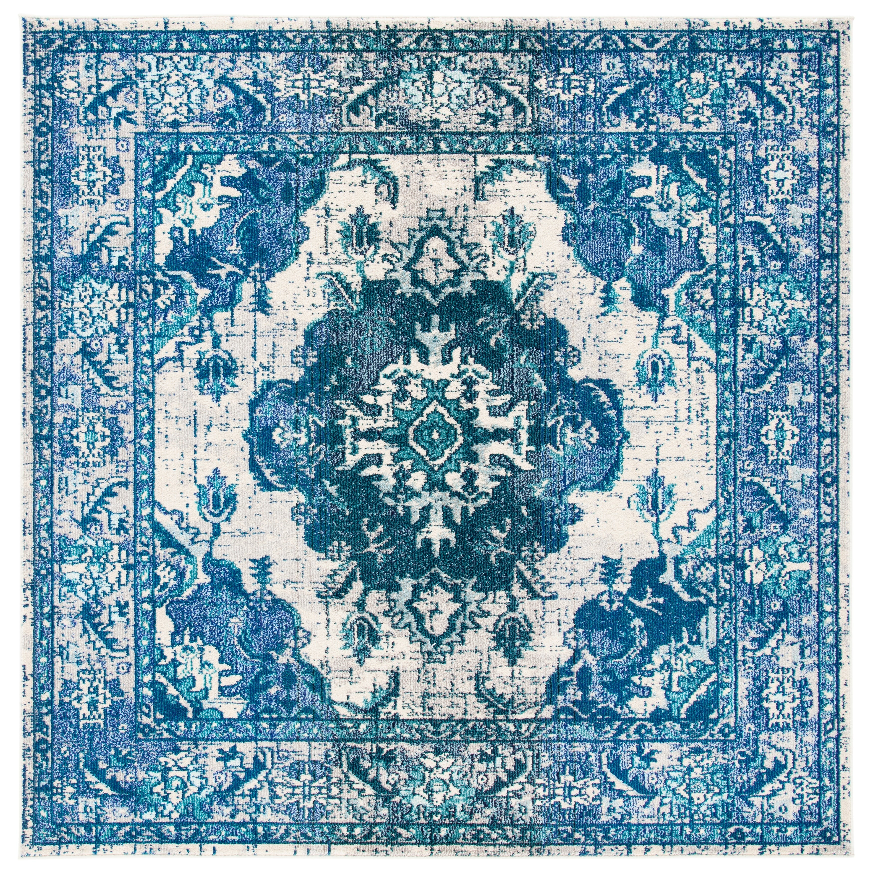 SAFAVIEH Monaco Oceane Boho Medallion Distressed Area Rug
