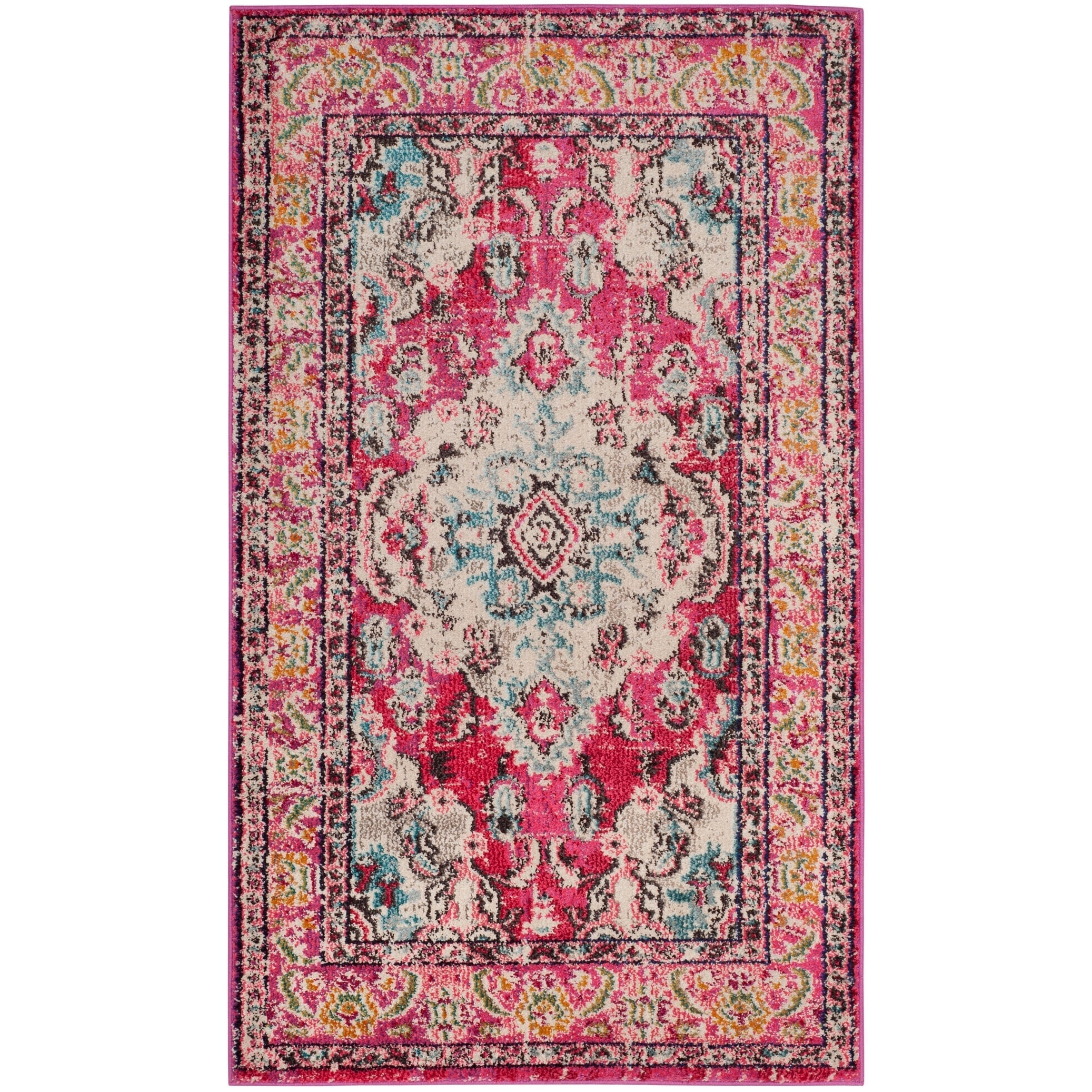 SAFAVIEH Monaco Oceane Boho Medallion Distressed Area Rug
