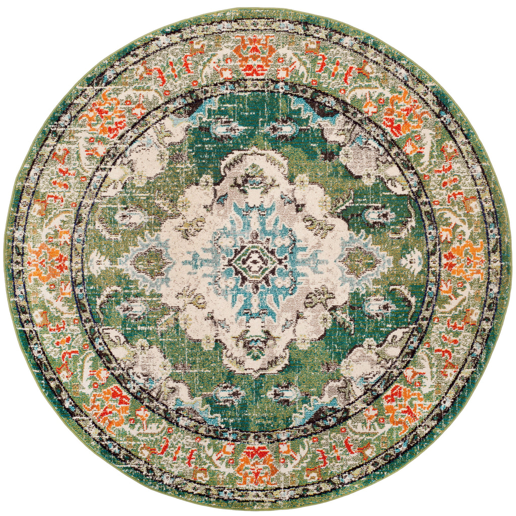 SAFAVIEH Monaco Oceane Boho Medallion Distressed Area Rug
