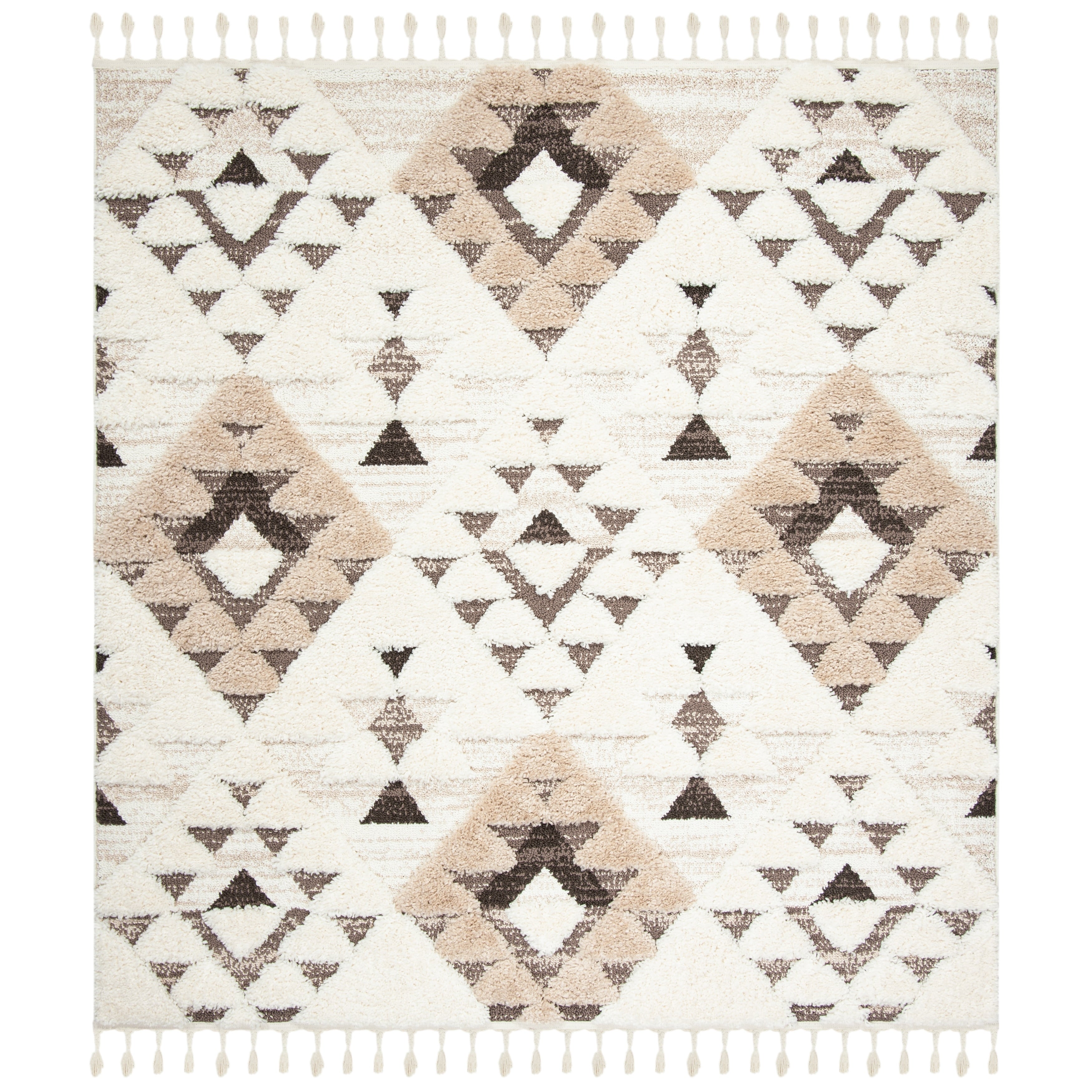 SAFAVIEH Moroccan Tassel Shag Delores 2-inch Thick Rug