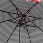 SAFAVIEH Nargiz Single Scallop Striped 9 Ft Crank Umbrella