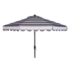 SAFAVIEH Nargiz Single Scallop Striped 9 Ft Crank Umbrella