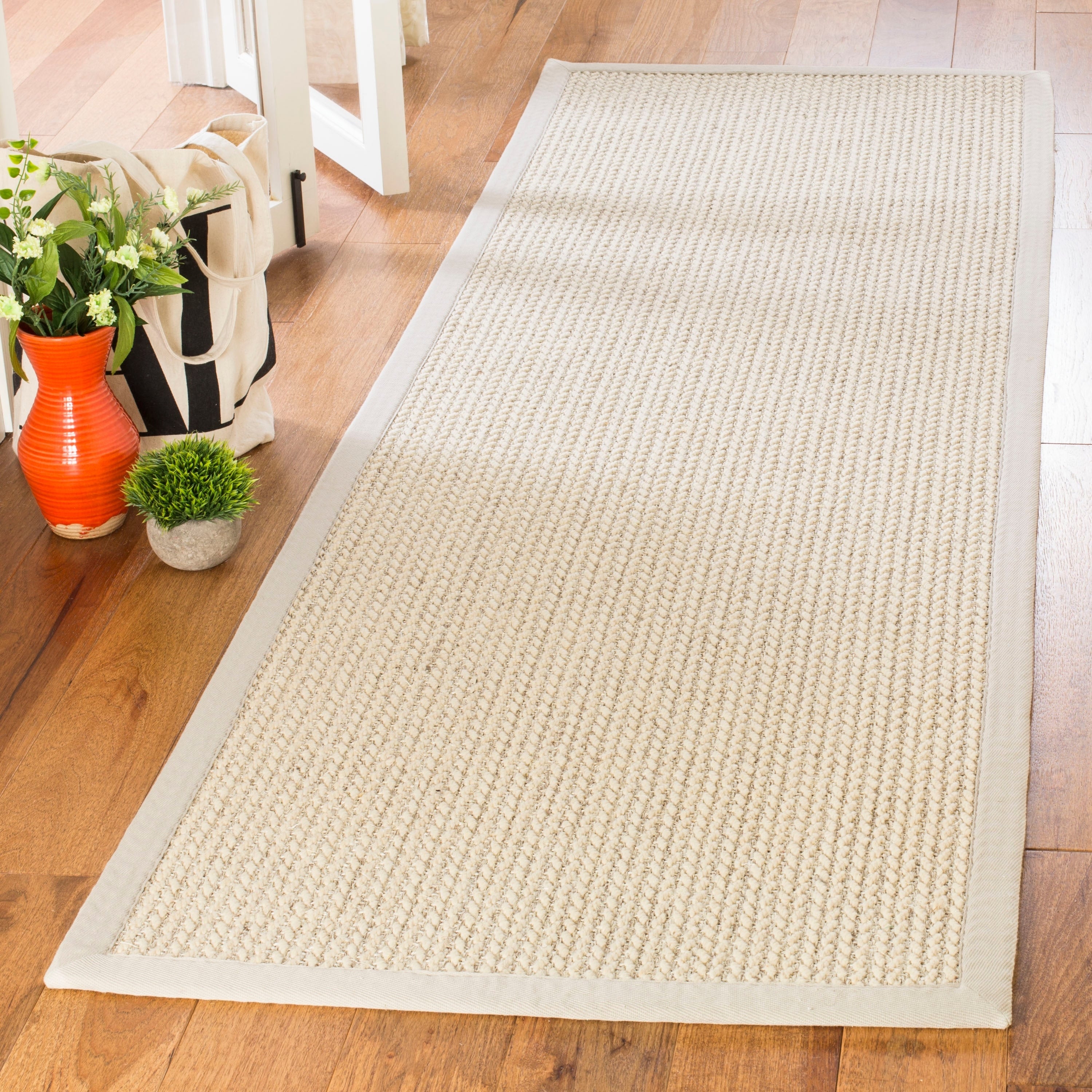 SAFAVIEH Natural Fiber Evia Sisal & Wool Rug