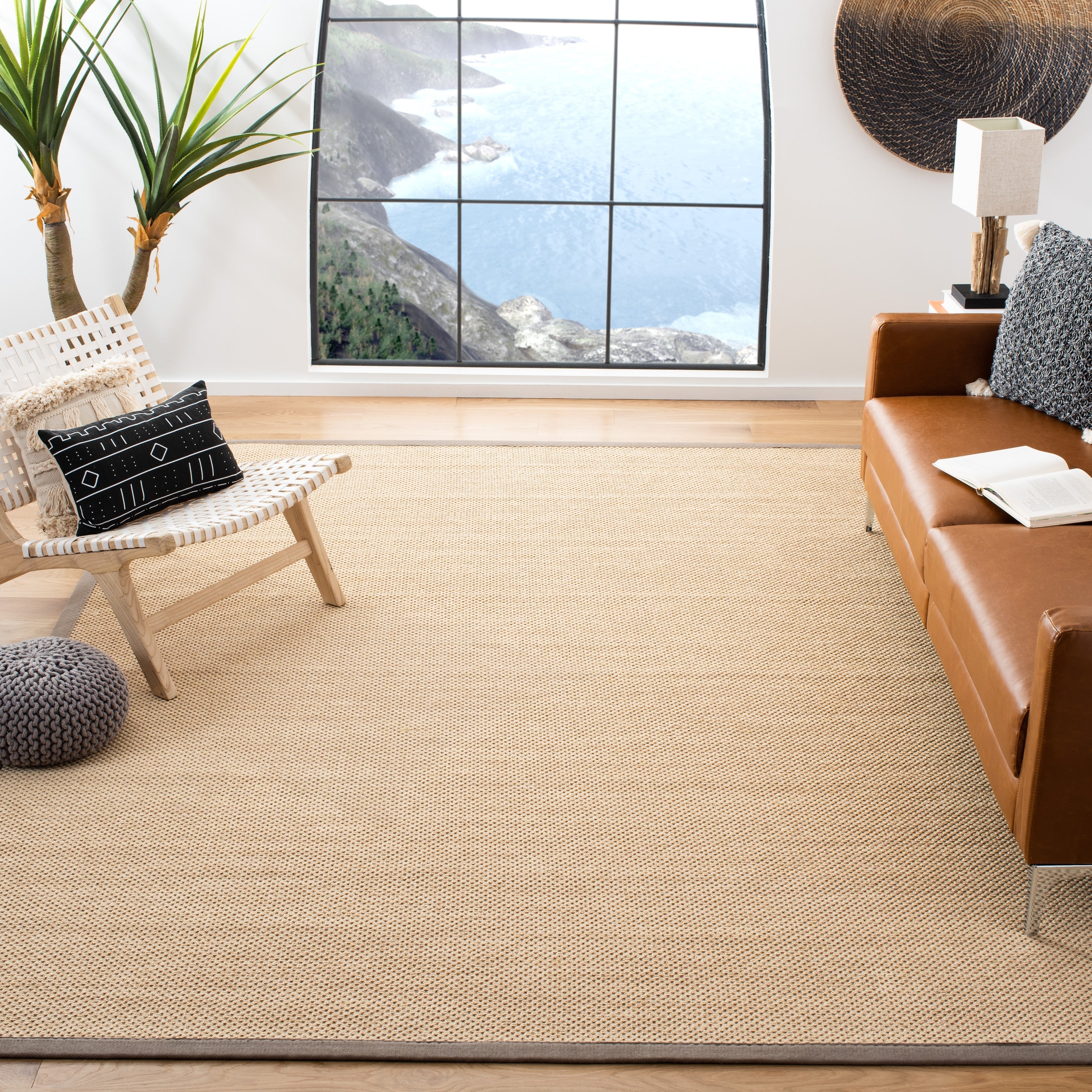 SAFAVIEH Natural Fiber Venus Casual Border Sisal Rug