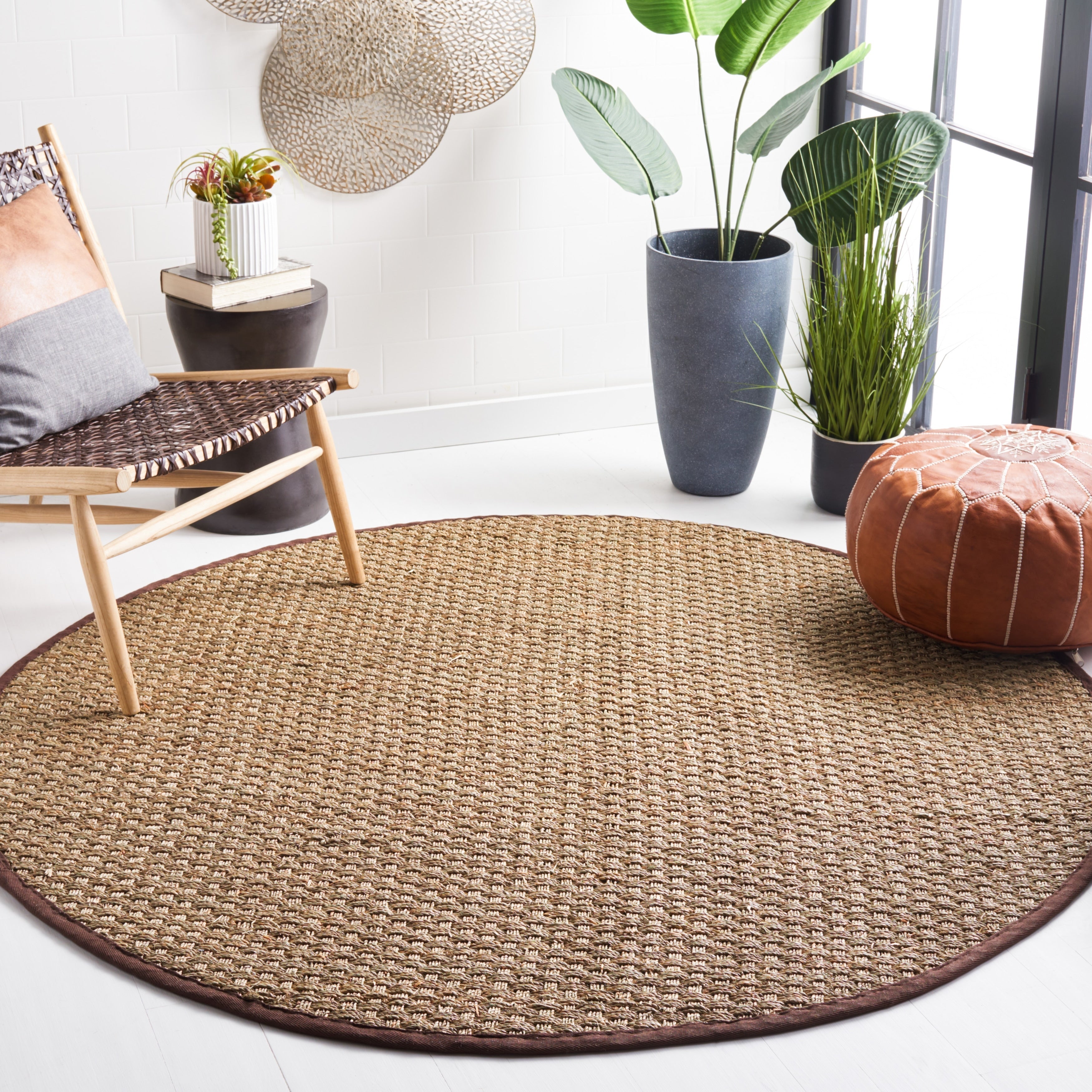 SAFAVIEH Natural Fiber Zymryd Basketweave Seagrass Rug