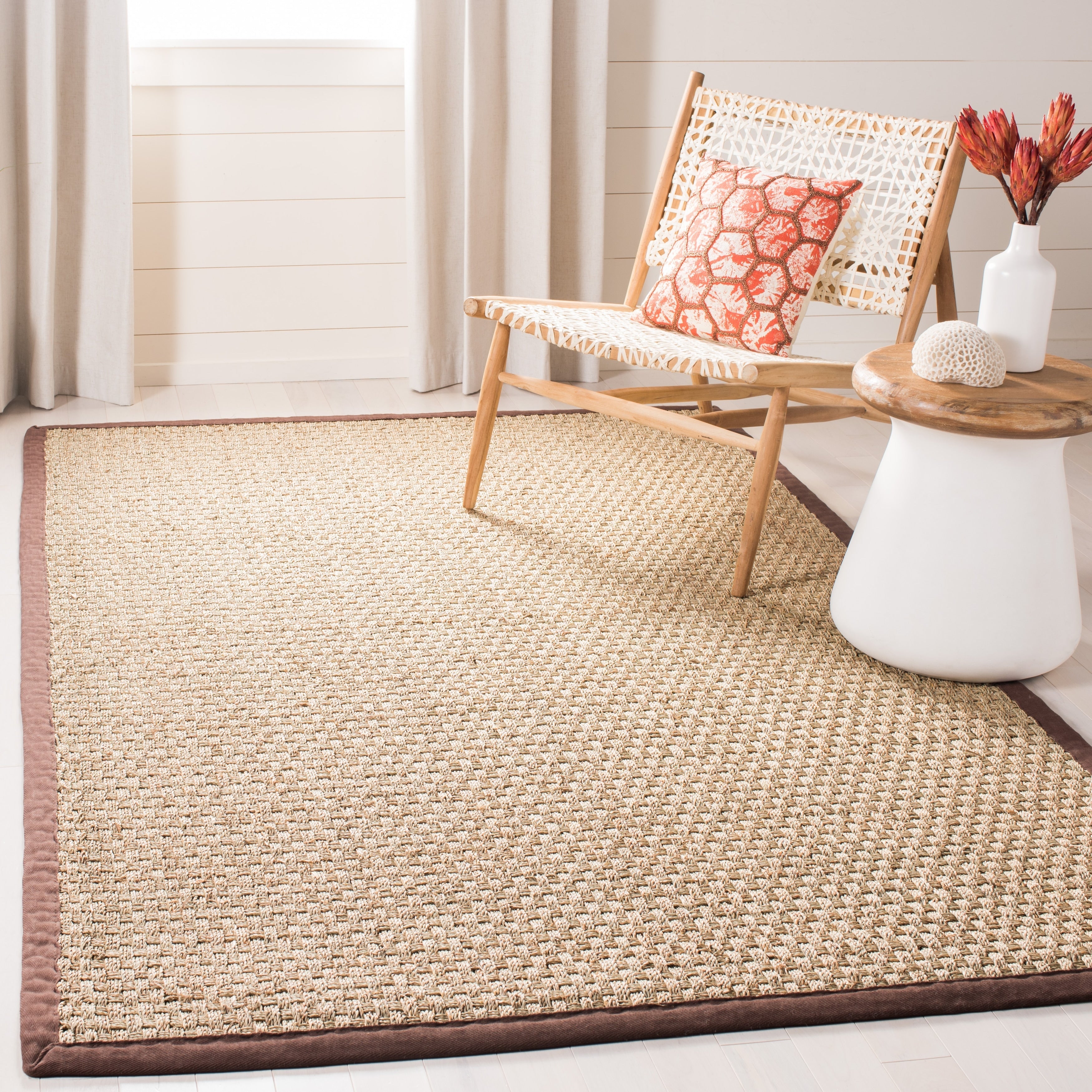 SAFAVIEH Natural Fiber Zymryd Basketweave Seagrass Rug