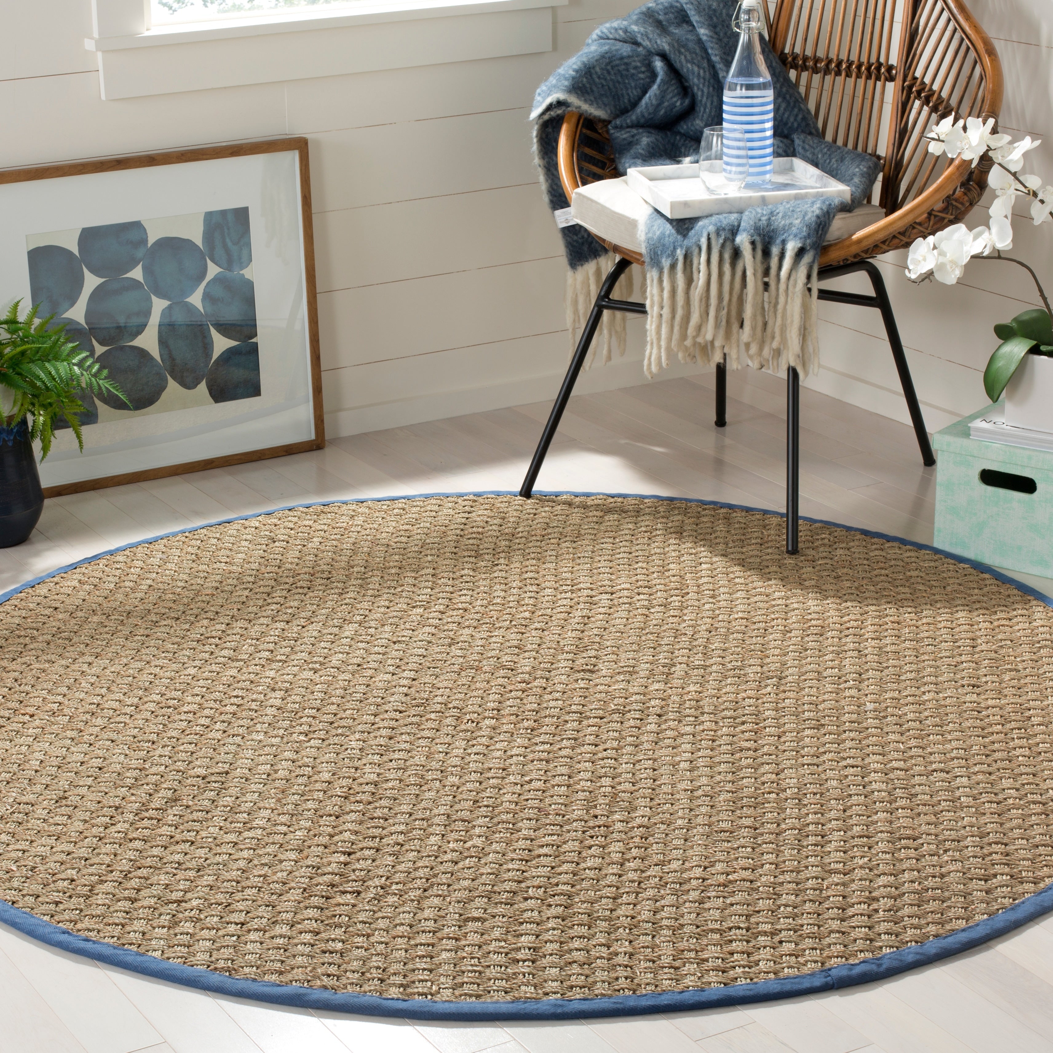 SAFAVIEH Natural Fiber Zymryd Basketweave Seagrass Rug