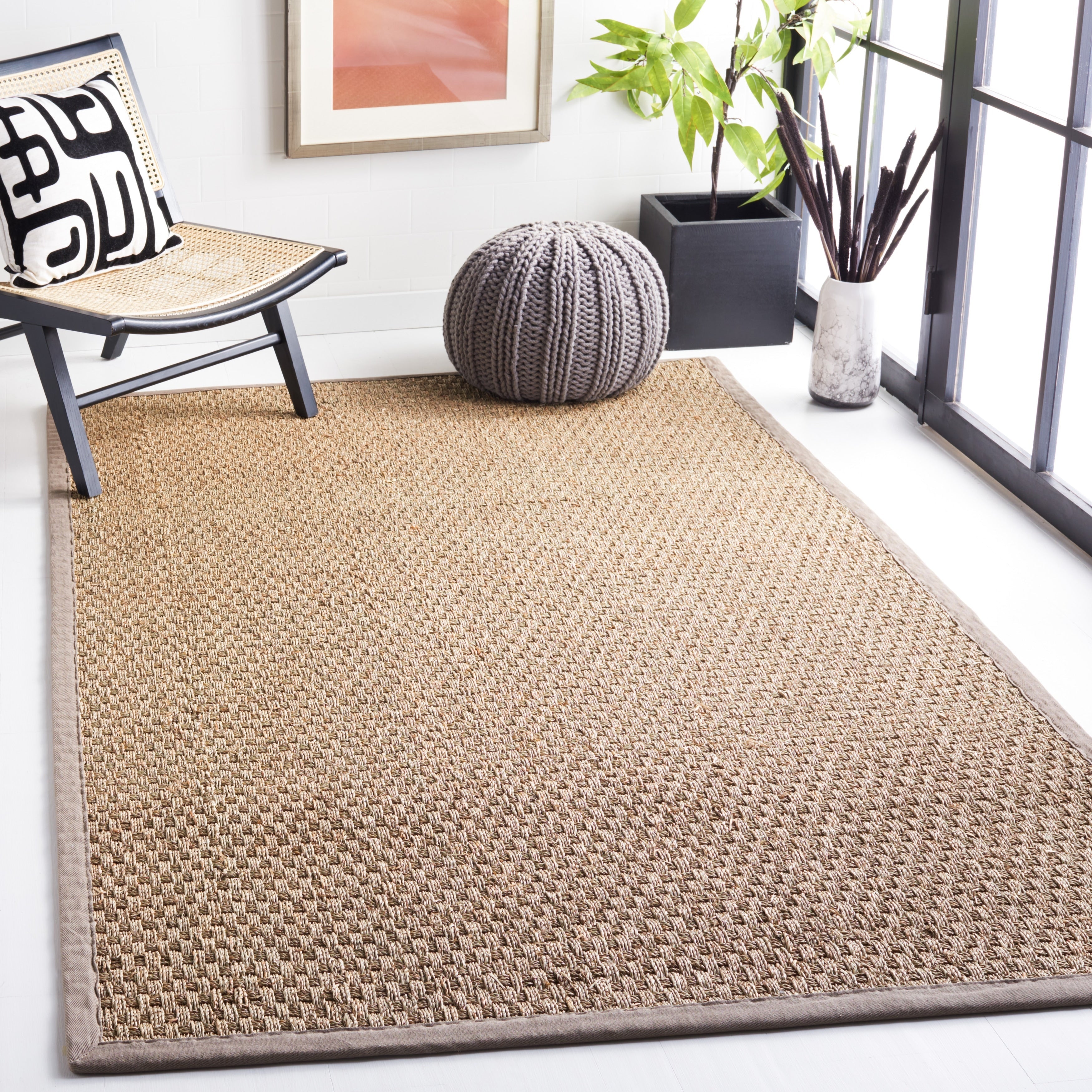 SAFAVIEH Natural Fiber Zymryd Basketweave Seagrass Rug