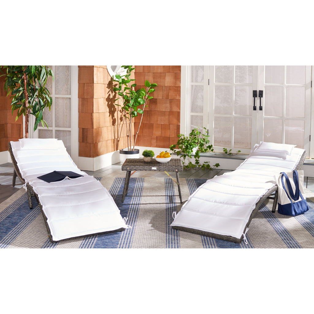 SAFAVIEH Outdoor Blaguna 3-Piece Sun Lounger Set - 83Wx20Dx24H