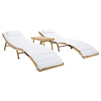 SAFAVIEH Outdoor Blaguna 3-Piece Sun Lounger Set - 83Wx20Dx24H