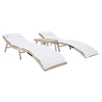 SAFAVIEH Outdoor Blaguna 3-Piece Sun Lounger Set - 83Wx20Dx24H