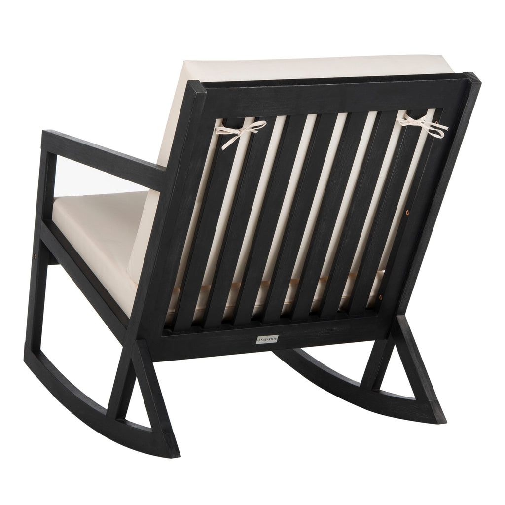 SAFAVIEH Outdoor Makaila Rocking Chair with Cushion - 26W x 31D x 38H