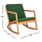 SAFAVIEH Outdoor Makaila Rocking Chair with Cushion - 26W x 31D x 38H