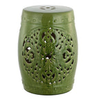 SAFAVIEH Sharareh Antique White Ceramic Decorative Garden Stool