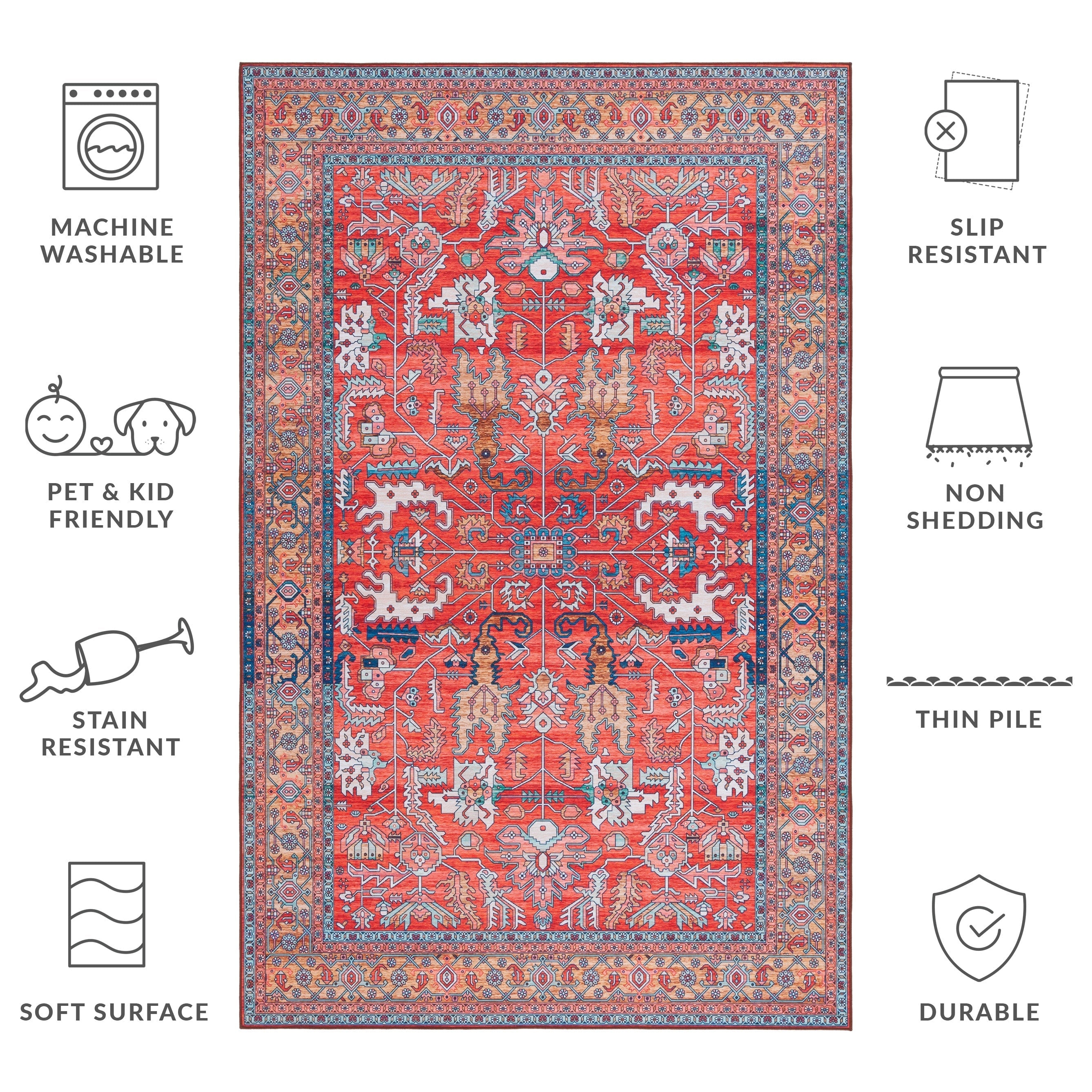 SAFAVIEH Tucson Annaig Transitional Machine Washable Rug