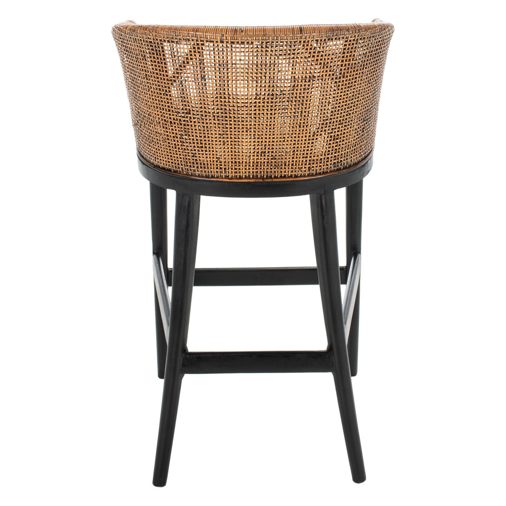 SAFAVIEH Virona Rattan 30-inch Bar Stool - 22.3 W x 20.5 L x 39 H - 22Wx21Dx39H