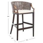 SAFAVIEH Virona Rattan 30-inch Bar Stool - 22.3 W x 20.5 L x 39 H - 22Wx21Dx39H