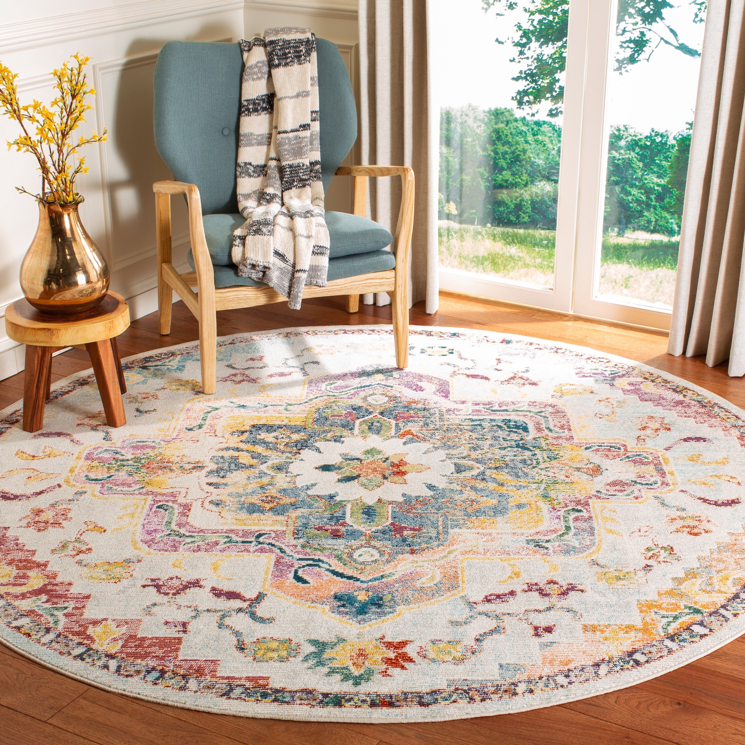 SAFAVIEH, Crystal Naimat Vintage Boho Medallion Rug