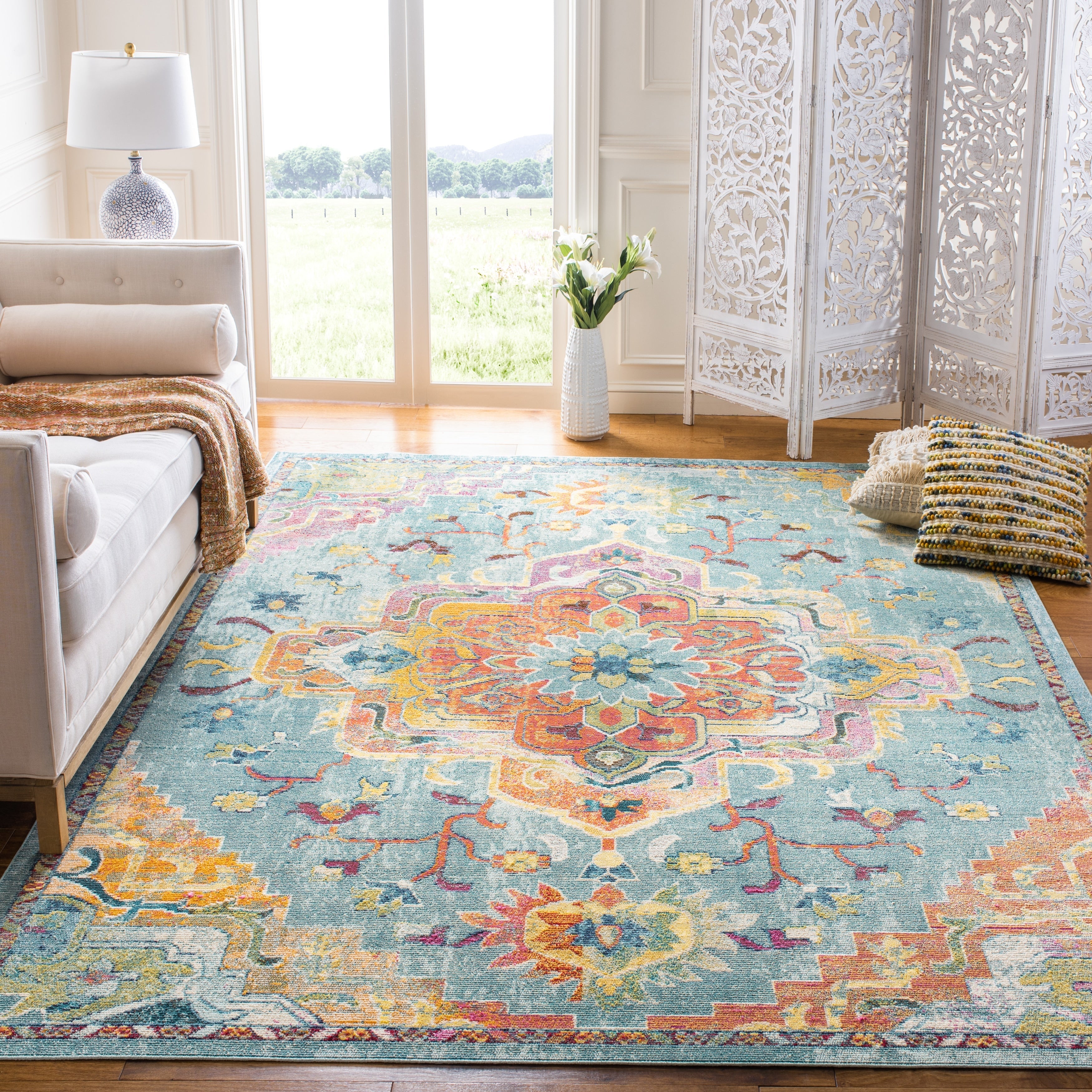SAFAVIEH, Crystal Naimat Vintage Boho Medallion Rug
