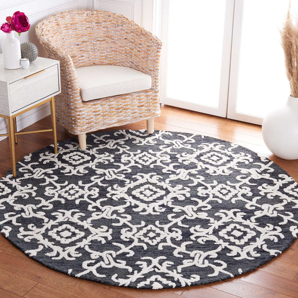 SAFAVIEH, Handmade Blossom Vesela Modern Floral Wool Rug