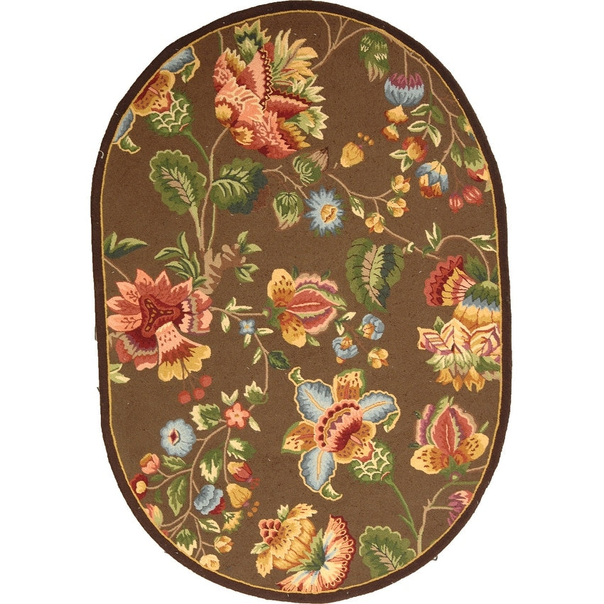 SAFAVIEH, Handmade Chelsea Jurendine French Country Floral Wool Rug