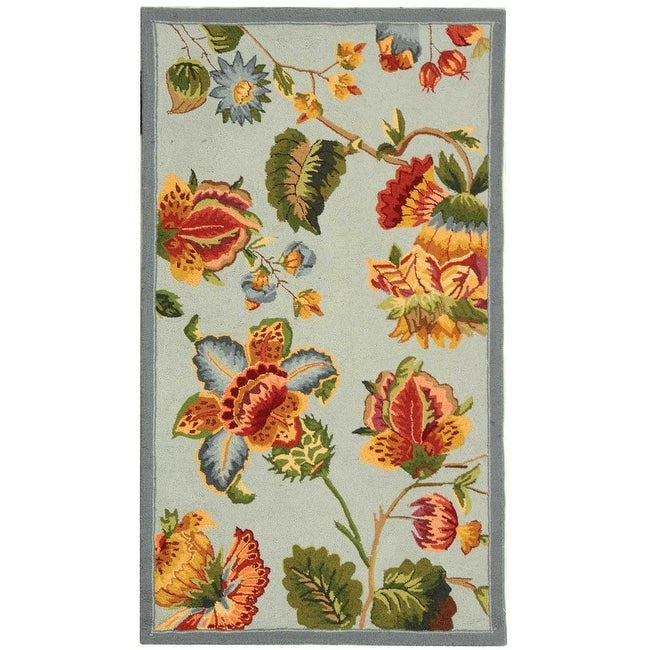 SAFAVIEH, Handmade Chelsea Jurendine French Country Floral Wool Rug