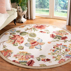 SAFAVIEH, Handmade Chelsea Jurendine French Country Floral Wool Rug