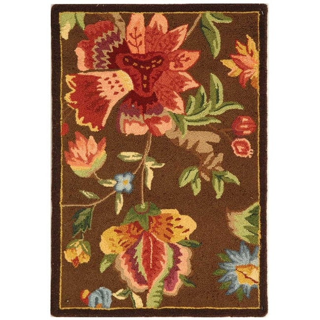 SAFAVIEH, Handmade Chelsea Jurendine French Country Floral Wool Rug