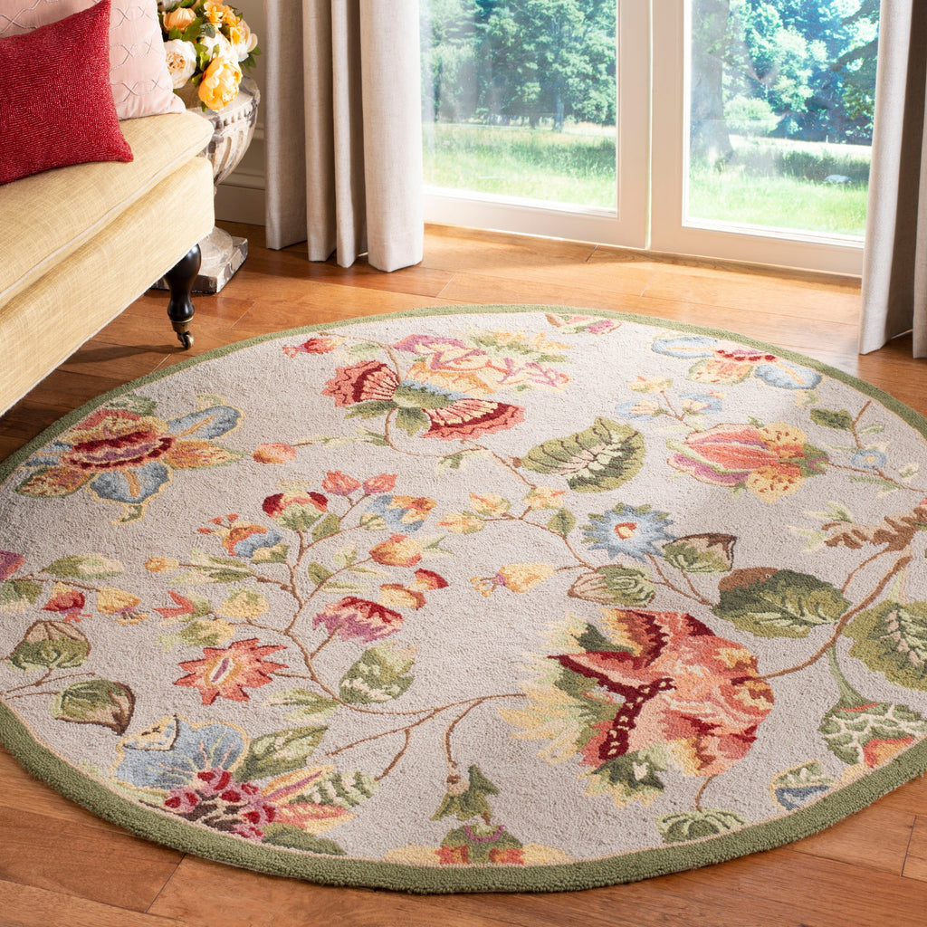SAFAVIEH, Handmade Chelsea Jurendine French Country Floral Wool Rug