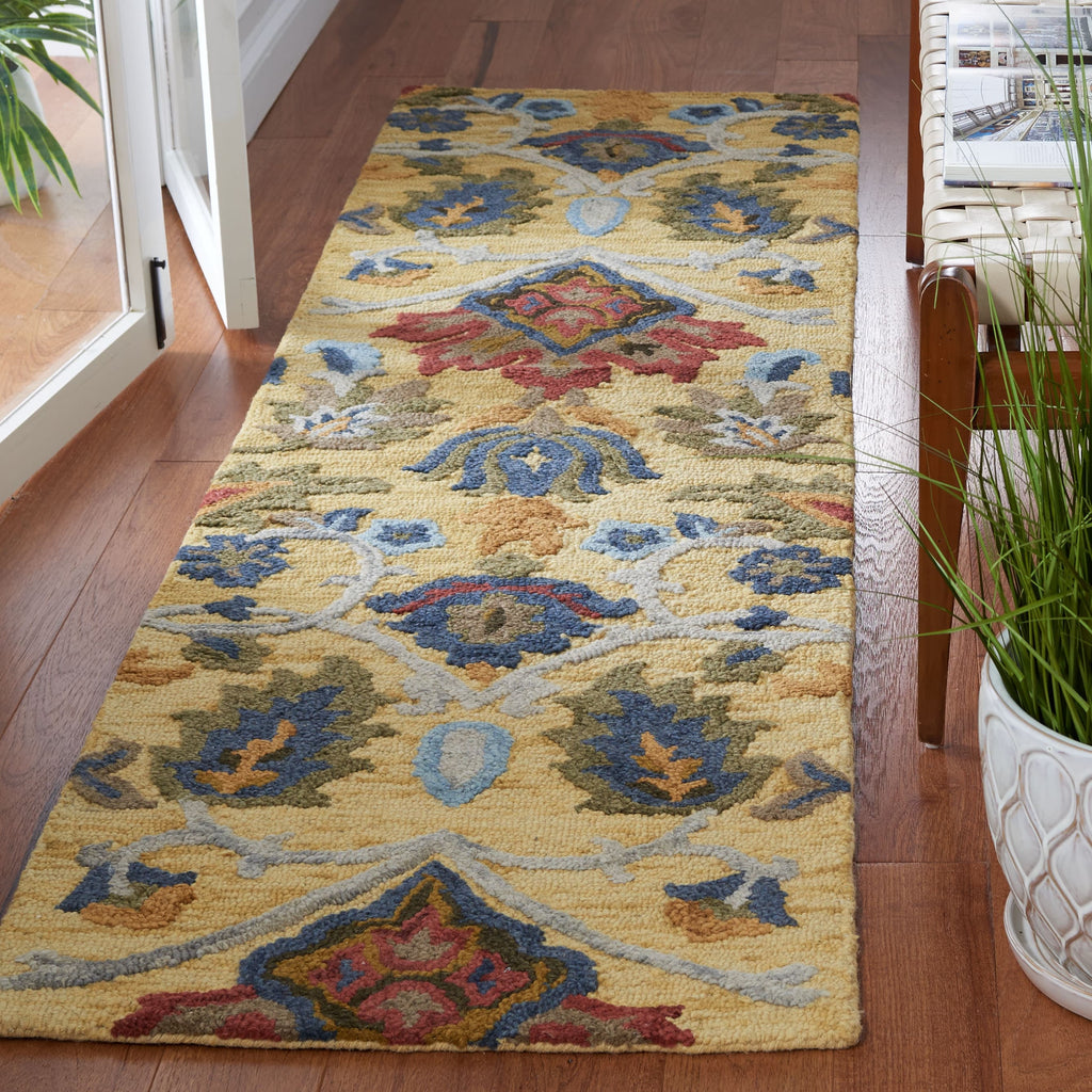 SAFAVIEH, Handmade Marietje Blossom French Country Wool Area Rug