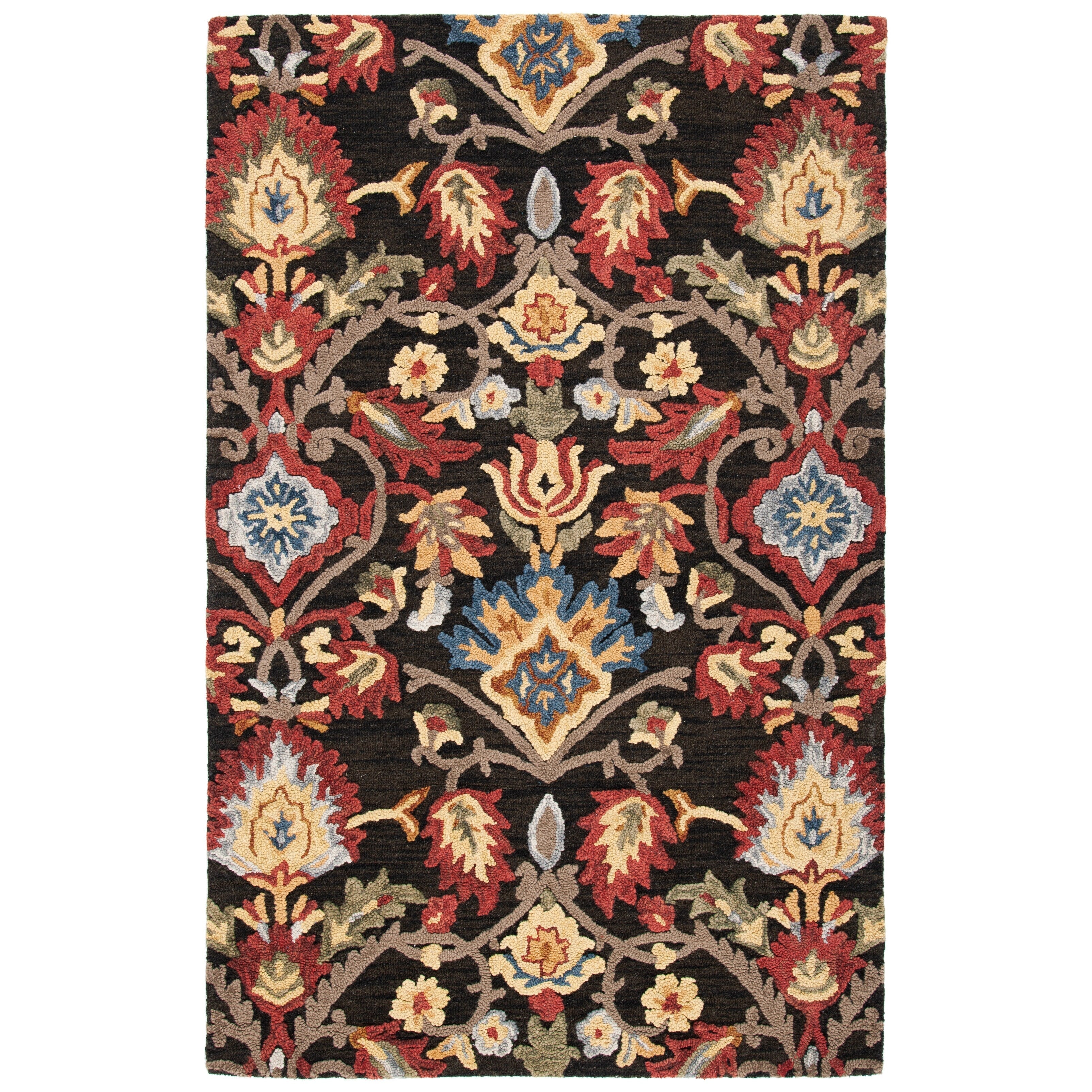 SAFAVIEH, Handmade Marietje Blossom French Country Wool Area Rug