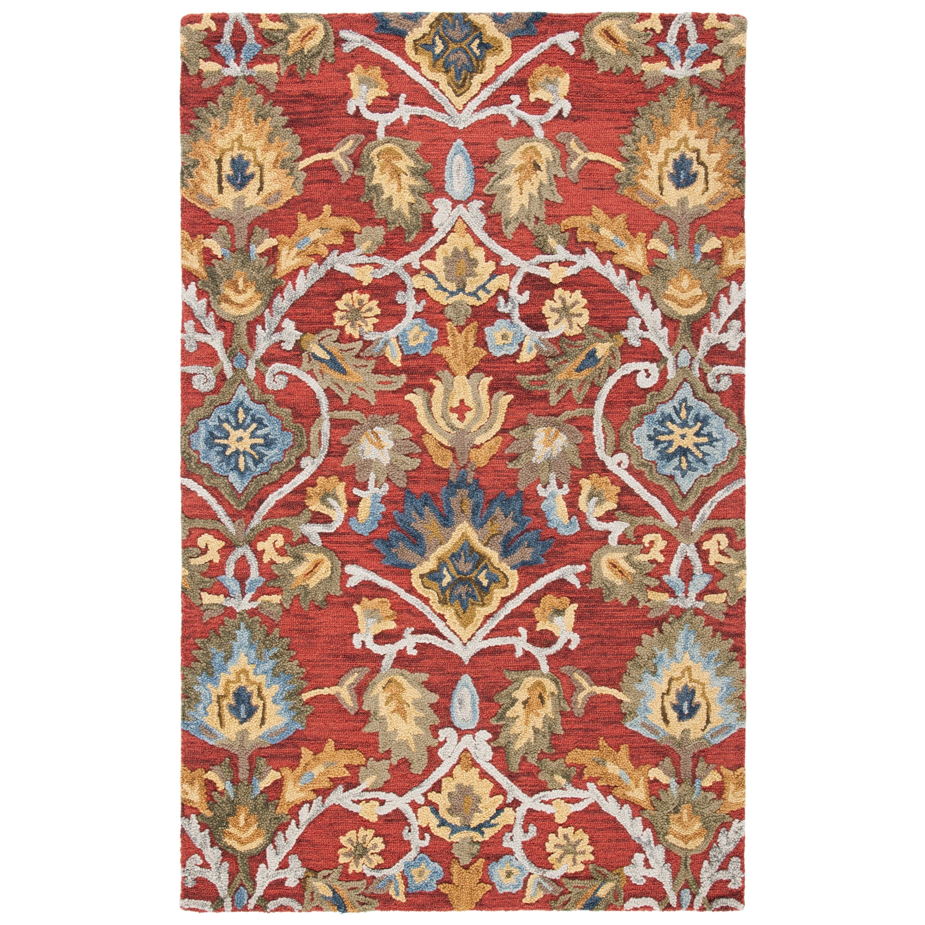 SAFAVIEH, Handmade Marietje Blossom French Country Wool Area Rug