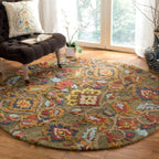SAFAVIEH, Handmade Marietje Blossom French Country Wool Area Rug