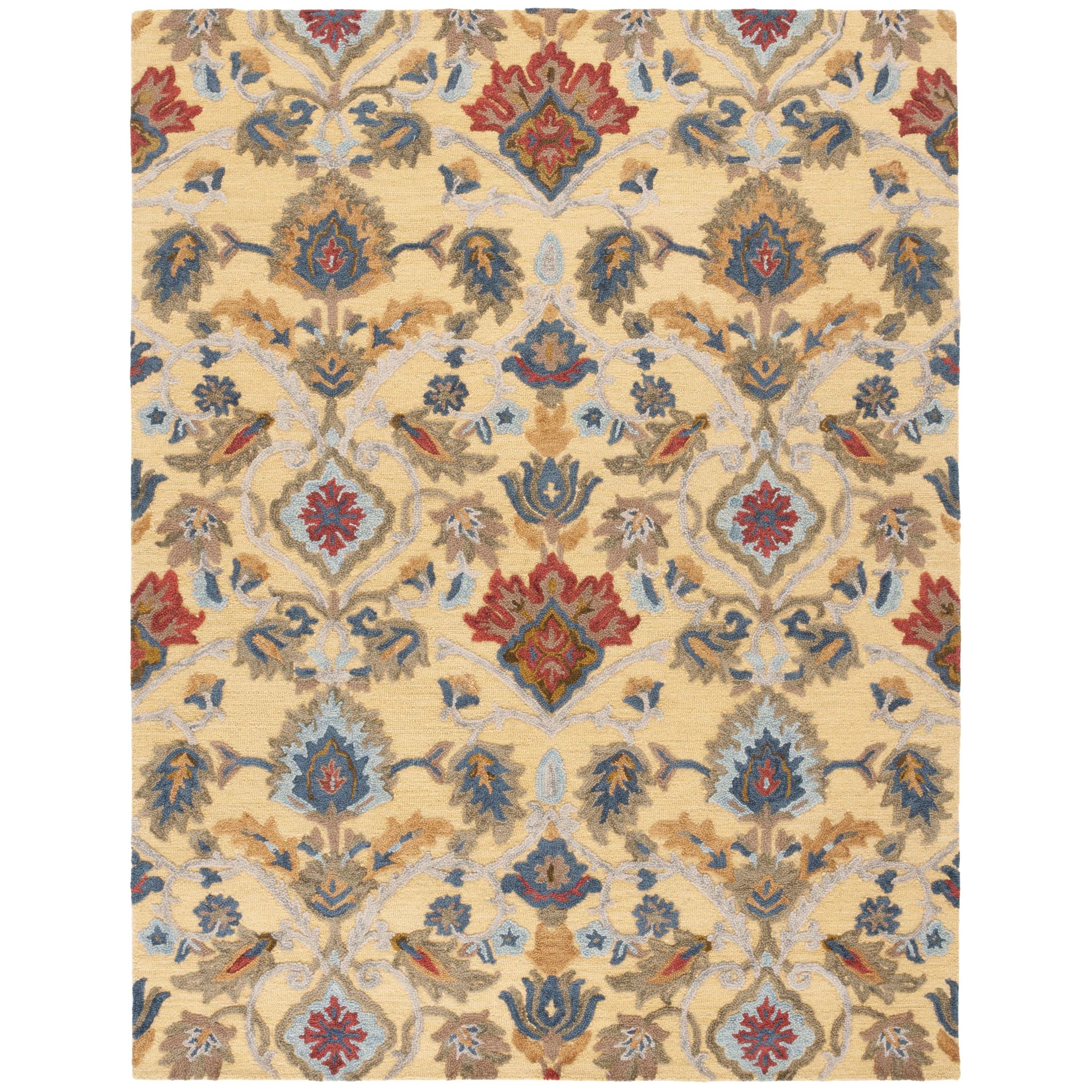 SAFAVIEH, Handmade Marietje Blossom French Country Wool Area Rug