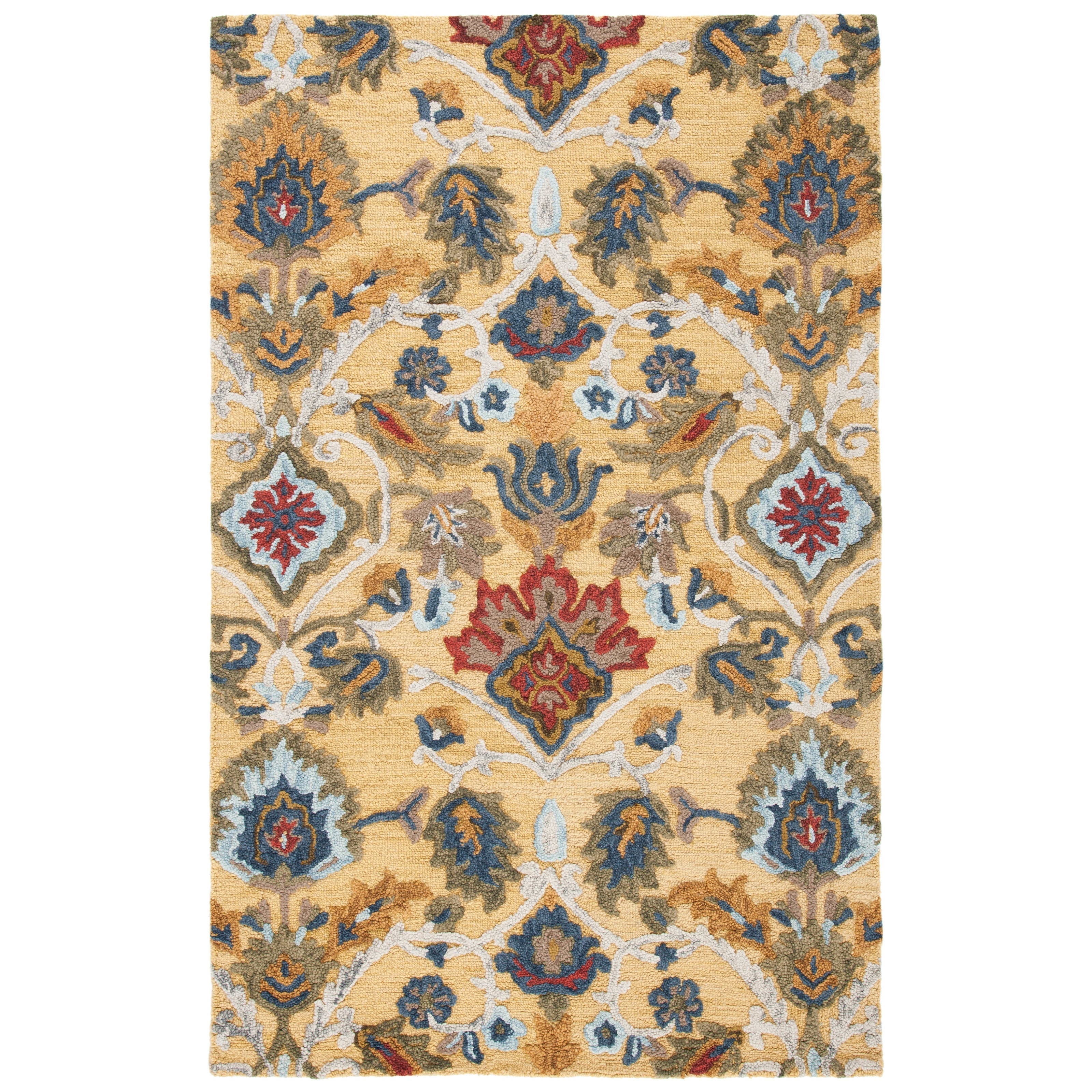 SAFAVIEH, Handmade Marietje Blossom French Country Wool Area Rug