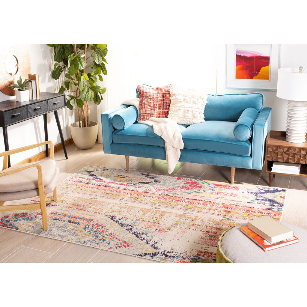SAFAVIEH, Madison Sonya Abstract Boho Distressed Rug
