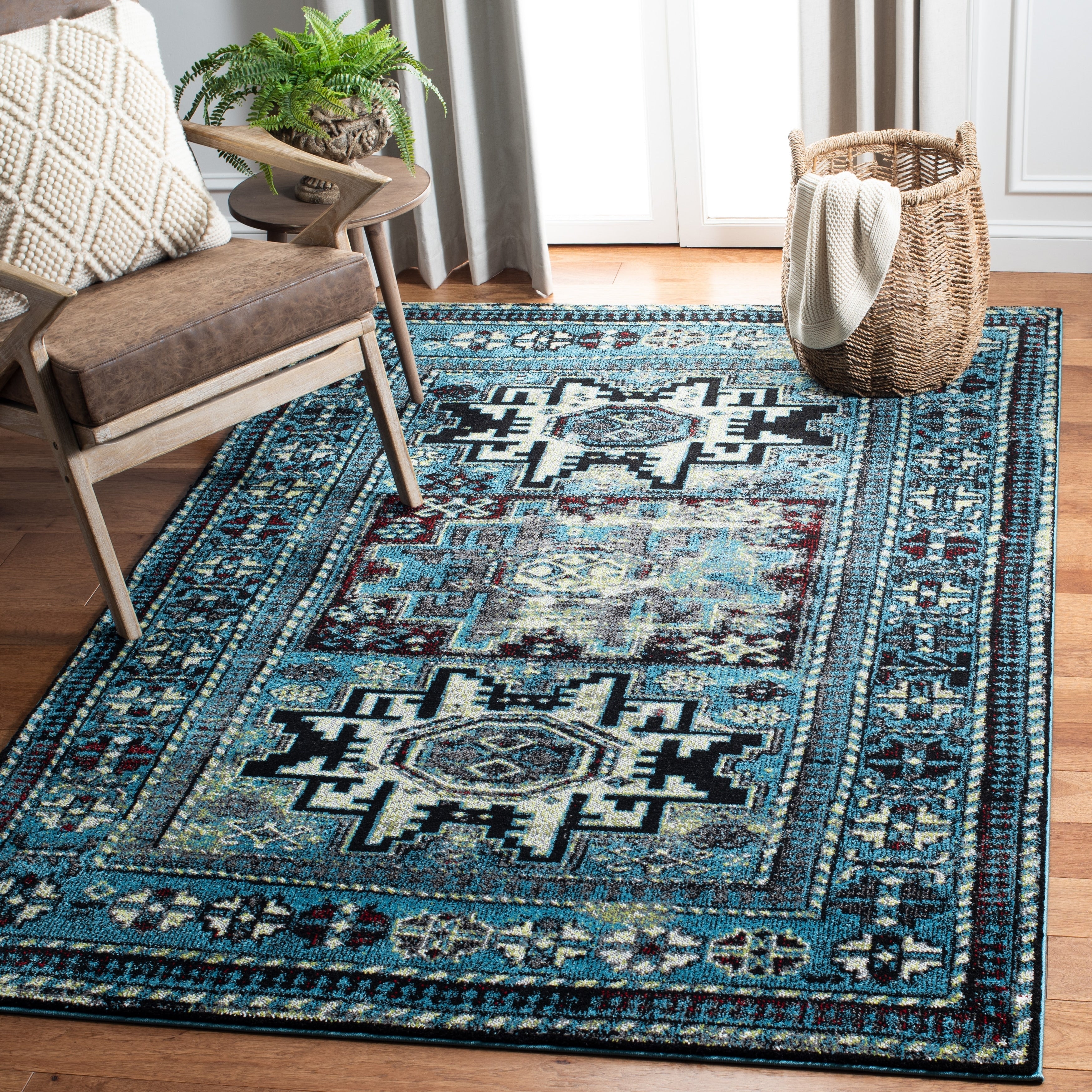 SAFAVIEH, Vintage Hamadan Lilla Oriental Distressed Rug