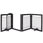 SPIRICH 96 inch Extra Wide 30 inches Tall Dog gate with Door Walk Through, Freestanding Wire Pet Gate,Pet Puppy Safety Fence