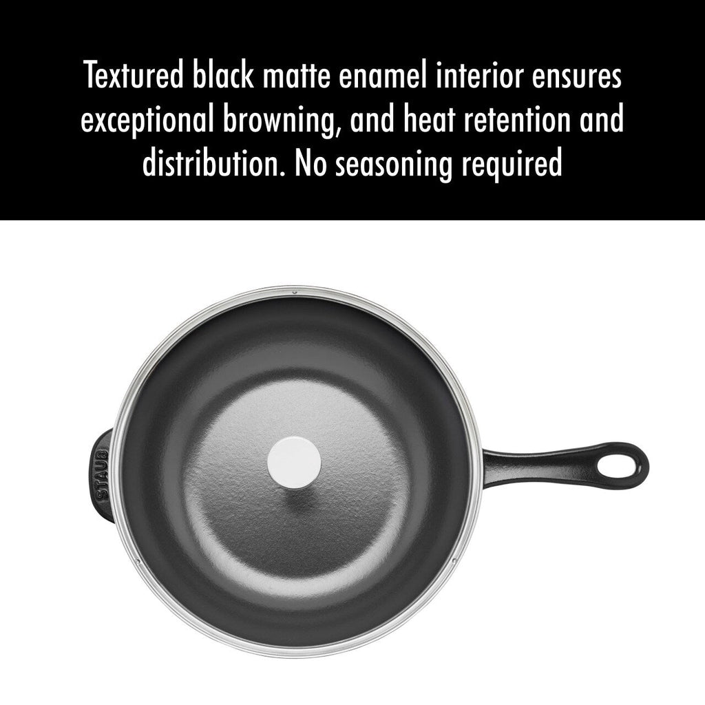 STAUB Cast Iron 2.9-qt Daily Pan with Glass Lid