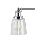 Sandrine 3-Light Iron/Seeded Glass Classic Cottage LED Vanity Light, by JONATHAN Y