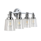 Sandrine 3-Light Iron/Seeded Glass Classic Cottage LED Vanity Light, by JONATHAN Y